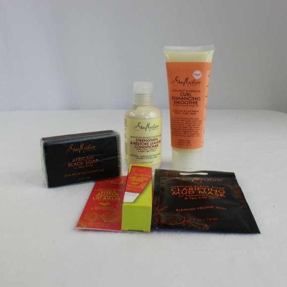 💚Shea Moisture Products Set Lip Body Face Hair Care - Picture 2 of 7
